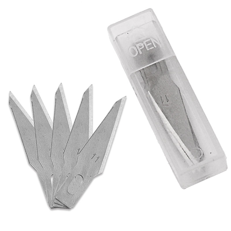 5pcs 11# Blades for Wood Carving Tools Engraving hobby Craft Sculpture Knife Cutting Tool PCB Repair Craft Knife Blades