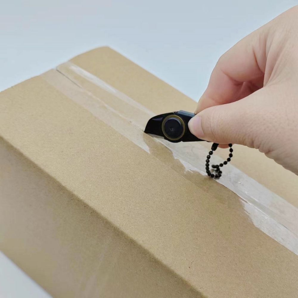 Outdoor Portable keychain Zipper Knife Tiny Box Opener Cutter Folding EDC Small Mini Pocket Knife
